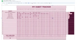 Digital habit tracker